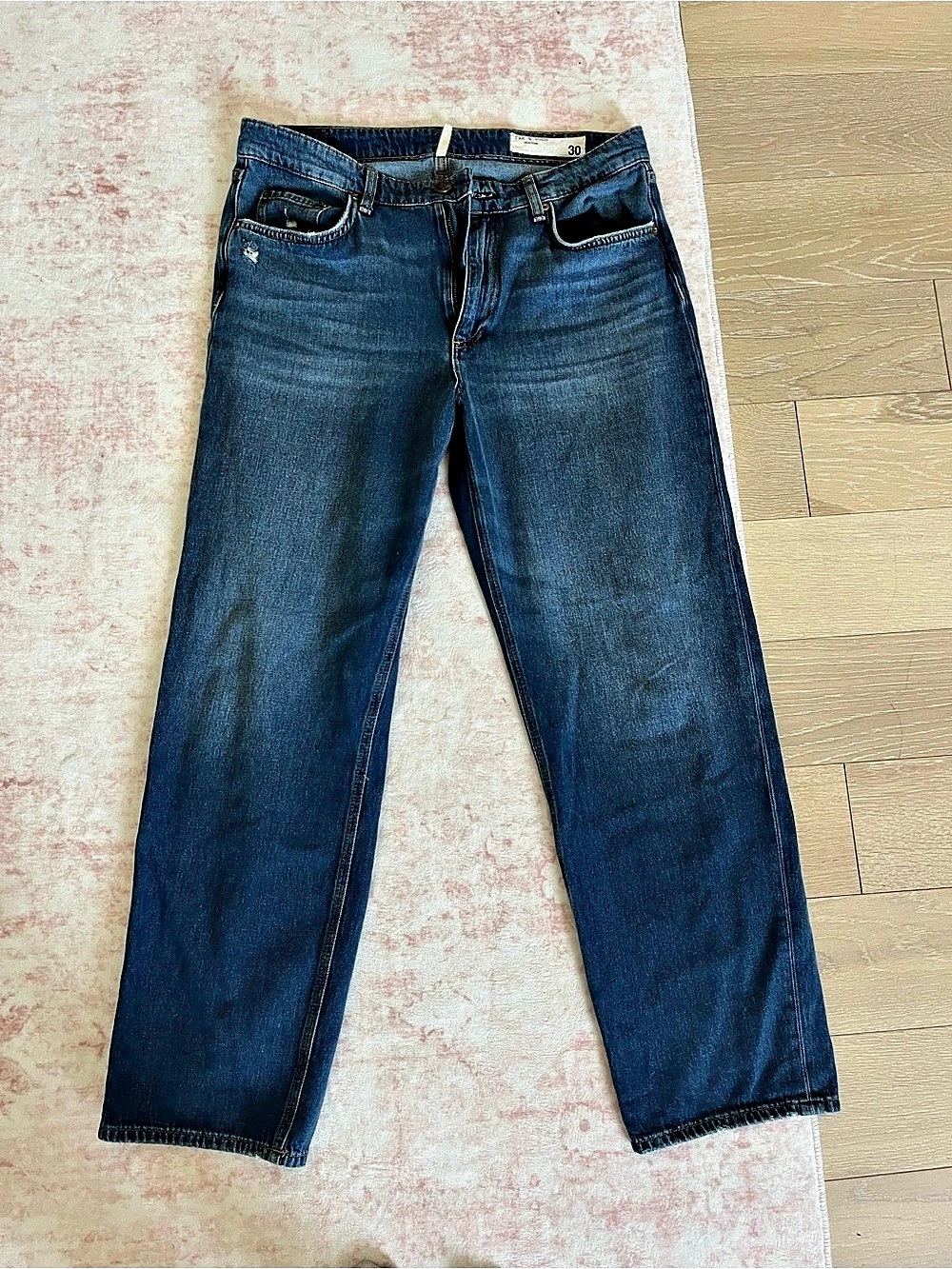 rag & bone Dre Low-Rise Slim Boyfriend Jeans Waist 30 Blue